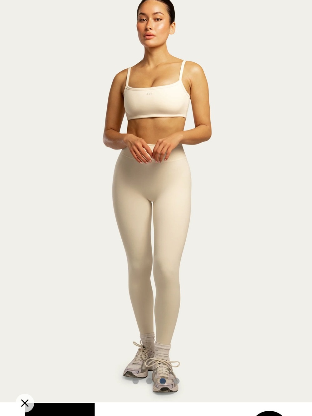 437 cream leggings